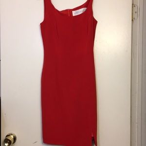 Red body con dress